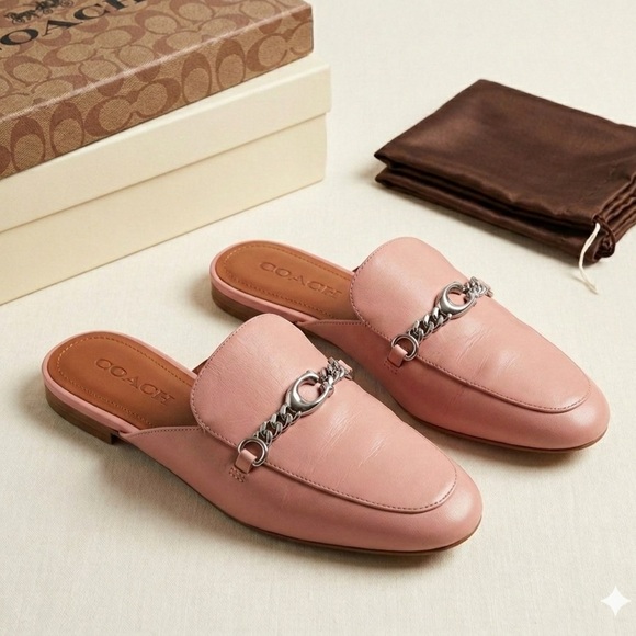 Coach Shoes - Coach‎ Sofi leather slides mules petal pink